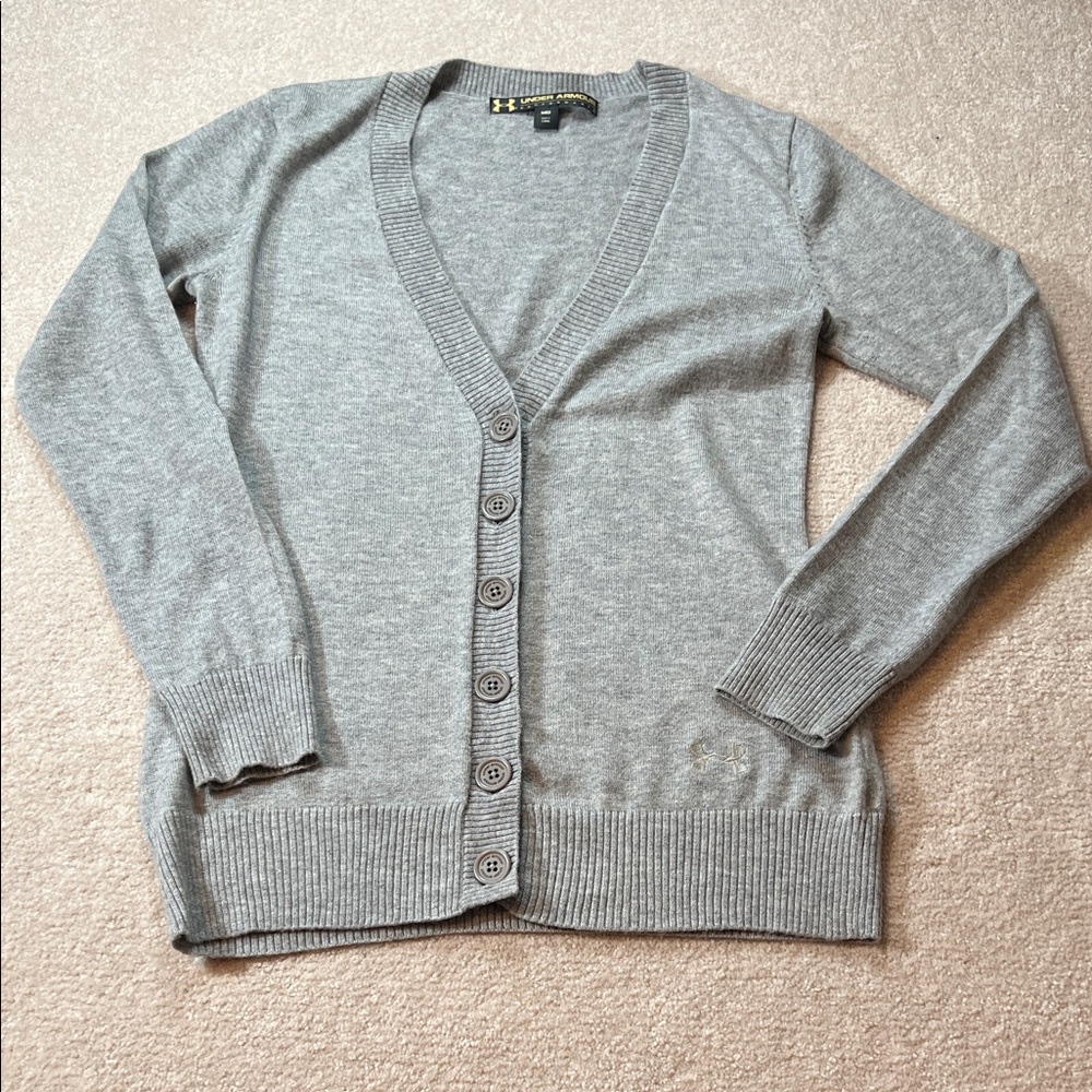 Under Armour Women's Gray Cardigan wool blend
